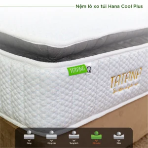 Nệm lò xo túi Tatana Hana Cool Plus thiết kế hiện đại, sang trọng