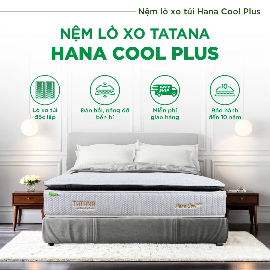 Nệm lò xo túi TATANA Hana Cool Plus