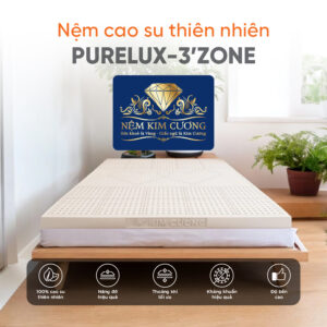 Nệm cao su thiên nhiên kim cương pure lux 3zone