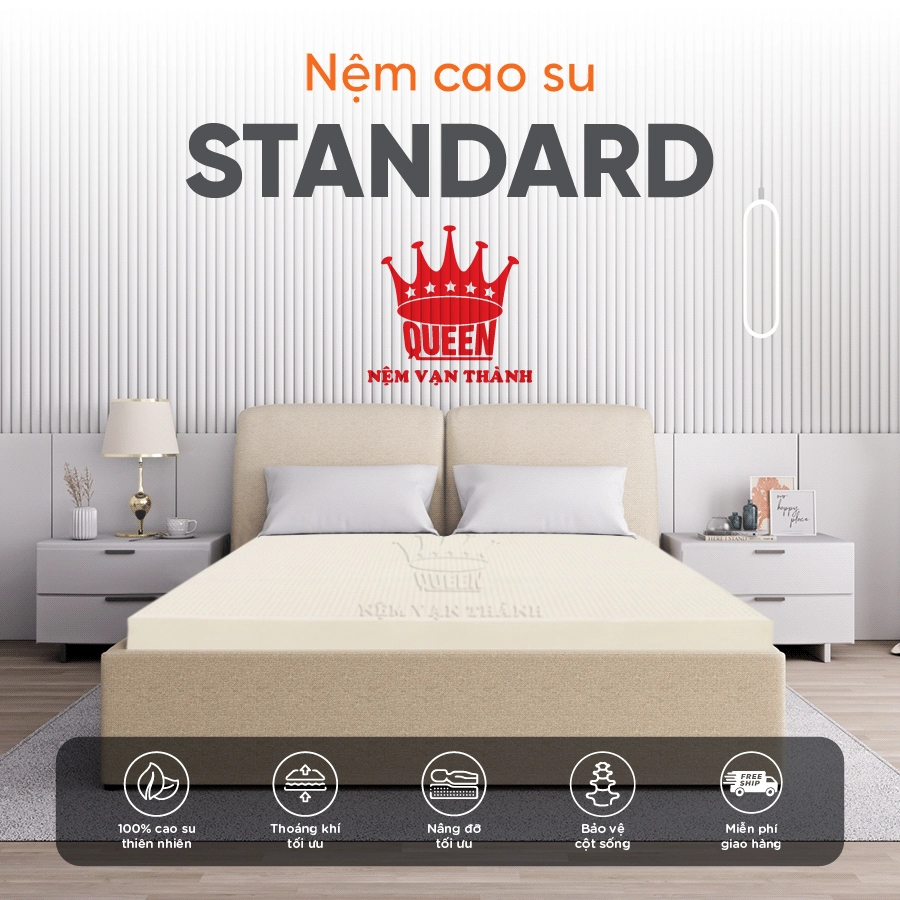 Nệm cao su thiên nhiên Vạn Thành Standard