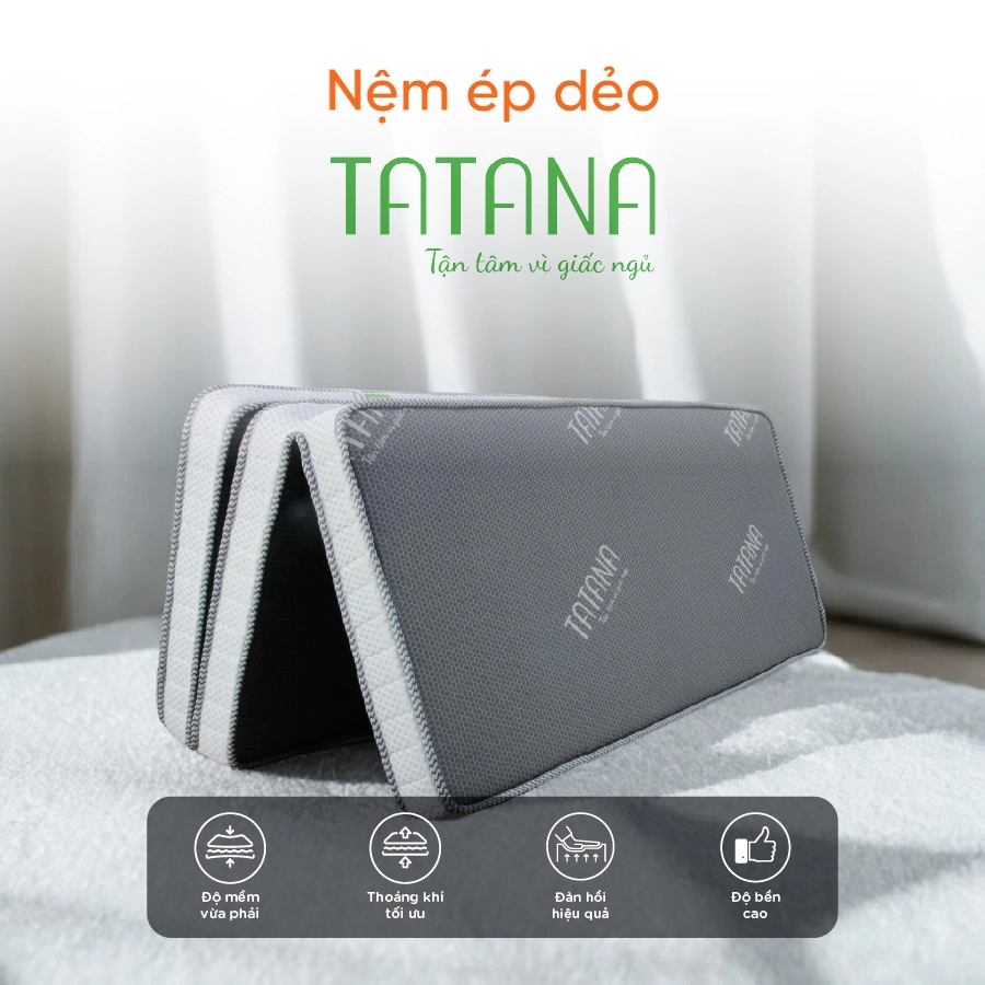 Nệm ép dẻo TATANA gấp 3