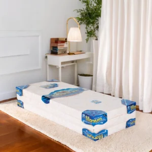 Nệm gấp 3 cao su bông Titanium Kim Cương