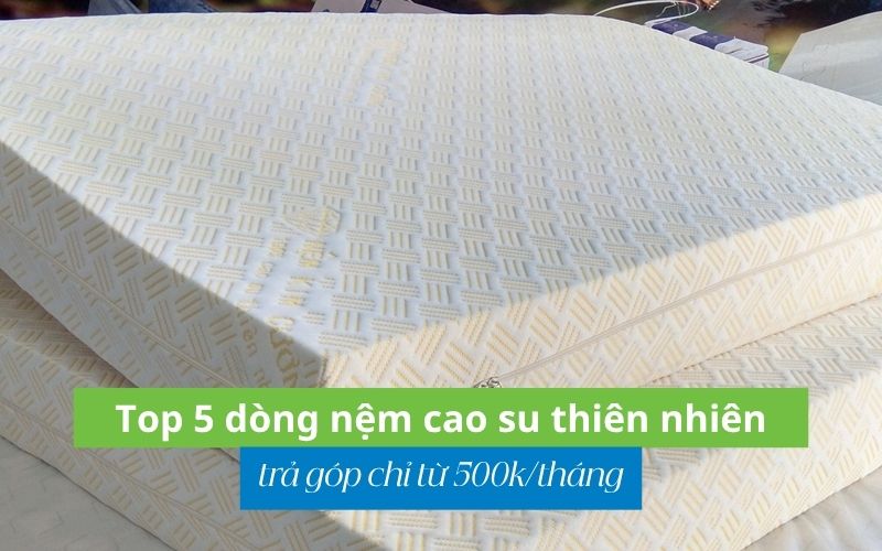 nệm cao su thiên nhiên trả góp