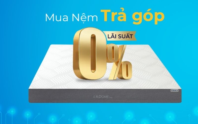 Nệm gấp 3 trả góp: Tiện lợi cho không gian nhỏ hẹp 6 Lãi suất 0%, thủ tục xét duyệt nhanh chóng