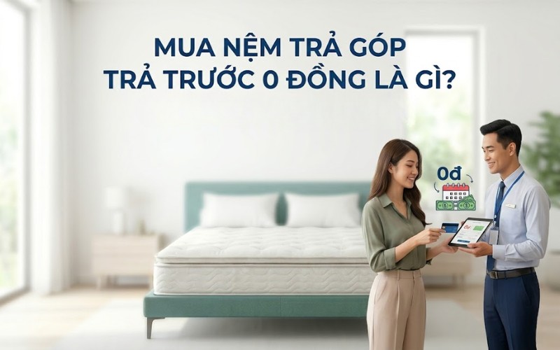 Mua nệm trả trước 0 đồng là gì 