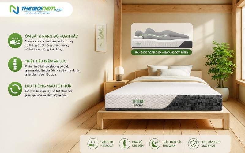Người bị thoát vị đĩa đệm nên nằm nệm cứng hay nệm mềm? 6 Nệm Foam y tế chuyên dụng - ôm sát đường cong cơ thể