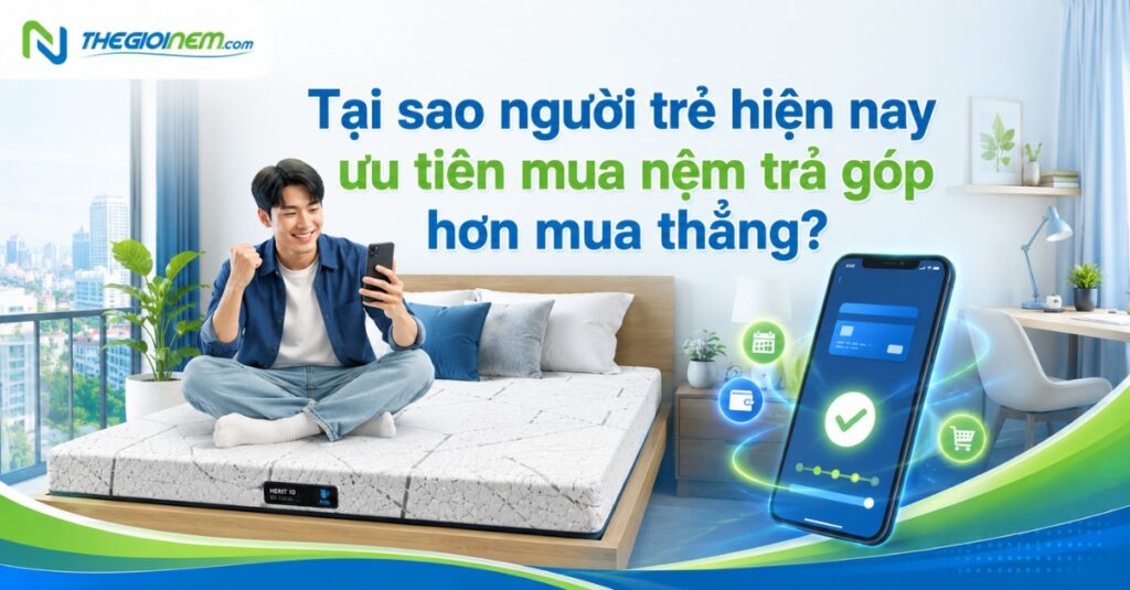Tại sao người trẻ hiện nay ưu tiên mua nệm trả góp hơn mua thẳng? 16 Người trẻ hiện nay ưu tiên mua nệm trả góp