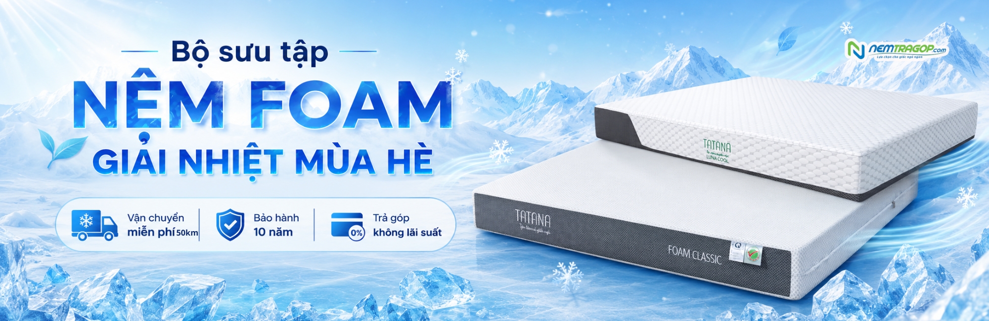 Nệm foam mùa hè